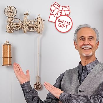 Amazon | WOODEN.CITY スチームパンク壁掛け時計 – 3D木製時計パズル